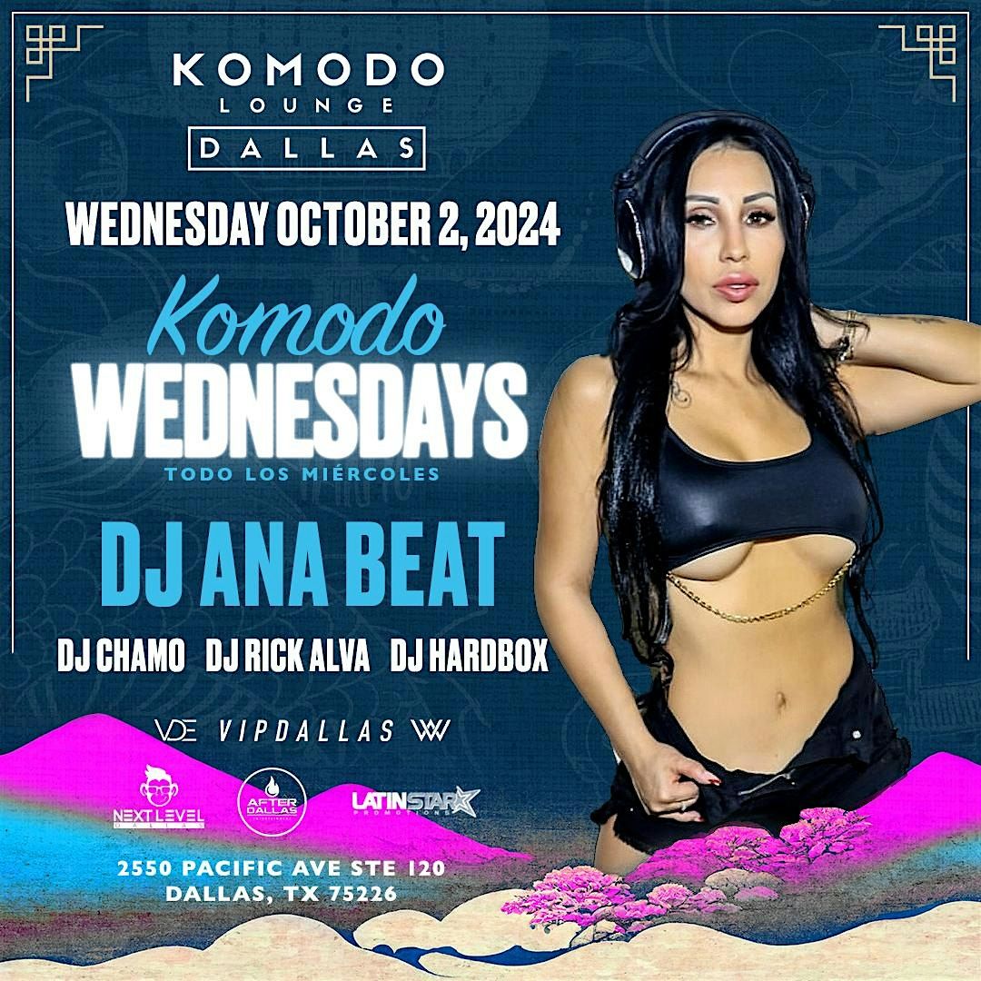 LATIN WEDNESDAY PARTY AT KOMODO DALLAS 10PM TO 2AM