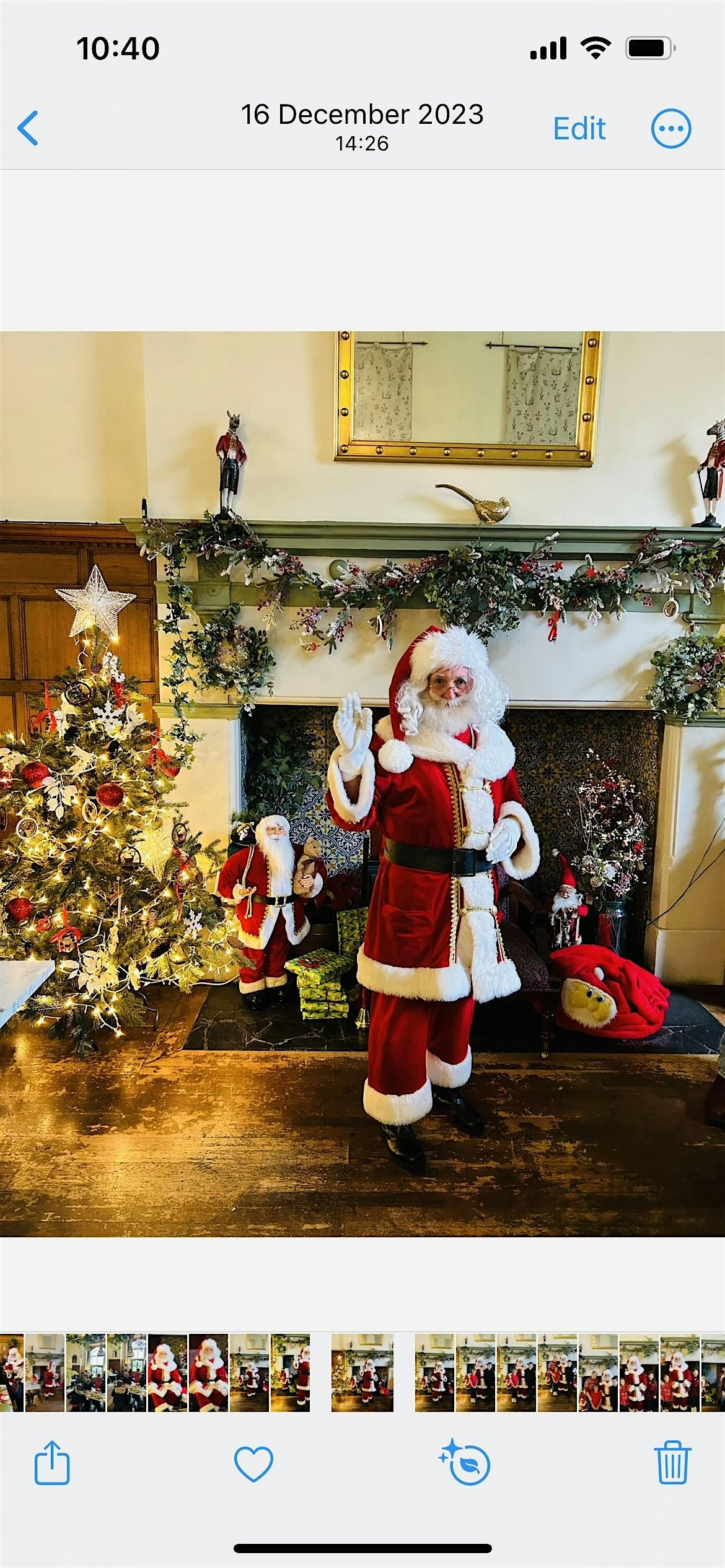 Father Christmas at Frilly\u2019s Tea Room