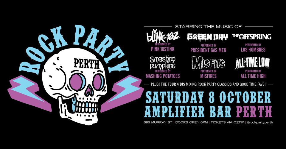 THIS SATURDAY! - ROCK PARTY PERTH | Amplifier Bar, Perth WA