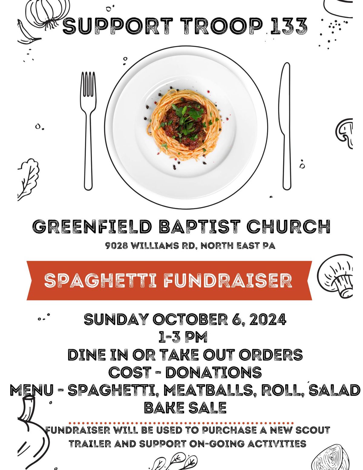 TROOP 133 Spaghetti Fundraiser