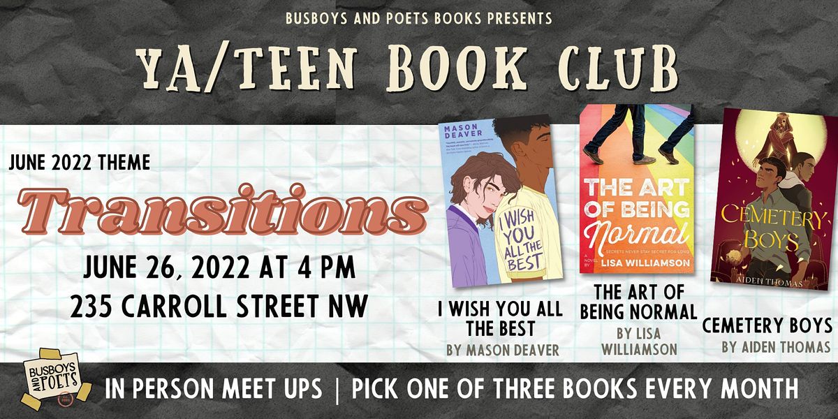 Busboys and Poets Books Presents YA\/Teen Book Club