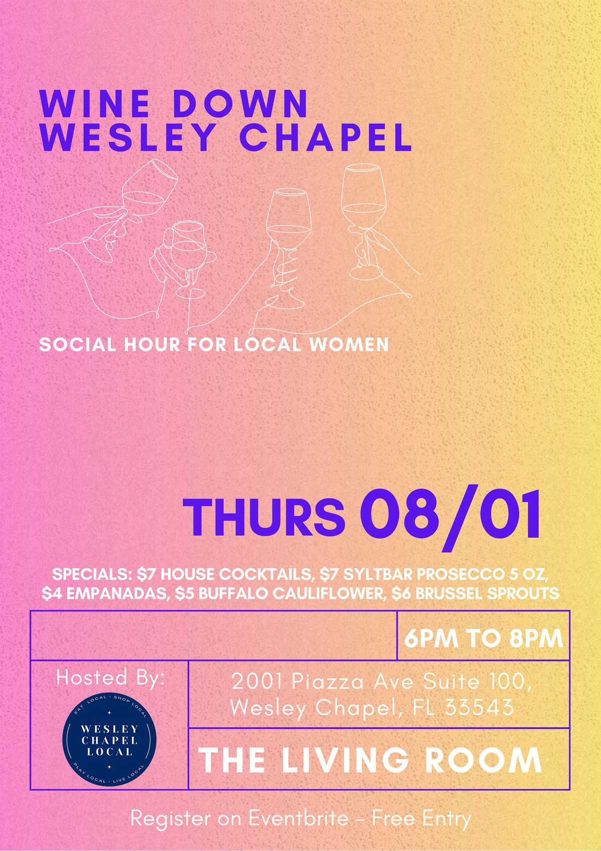 Wine Down Wesley Chapel - Women's Social Hour