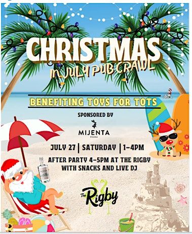 Christmas in July Pub Crawl benefiting Toys for Tots