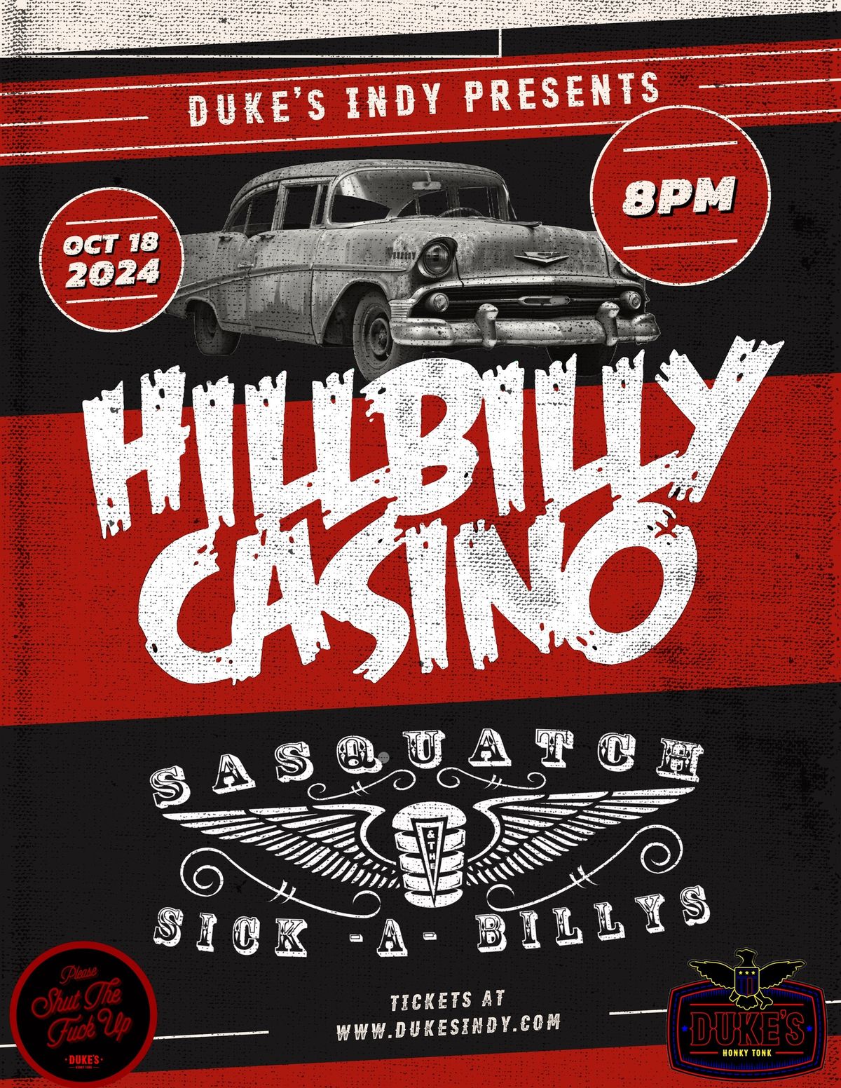 Hillbilly Casino with Sasquatch and The Sick-A-Billys