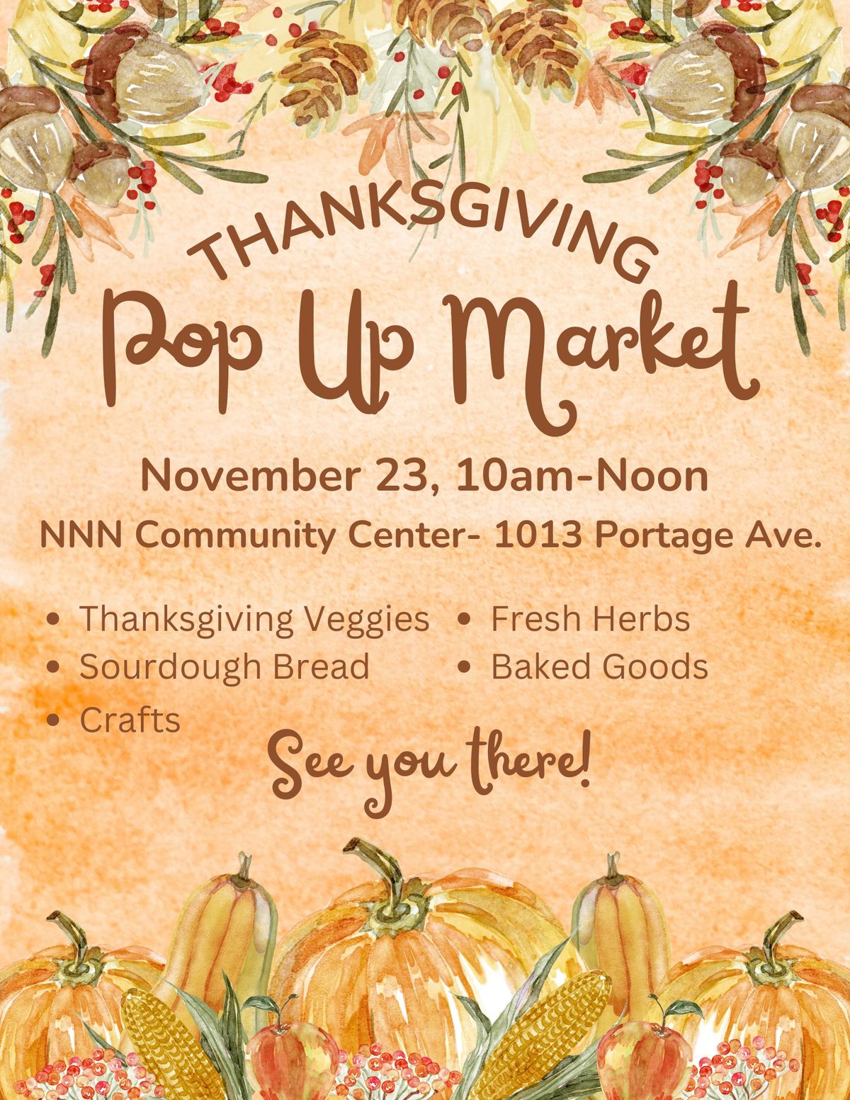 Thanksgiving Pop Up Market