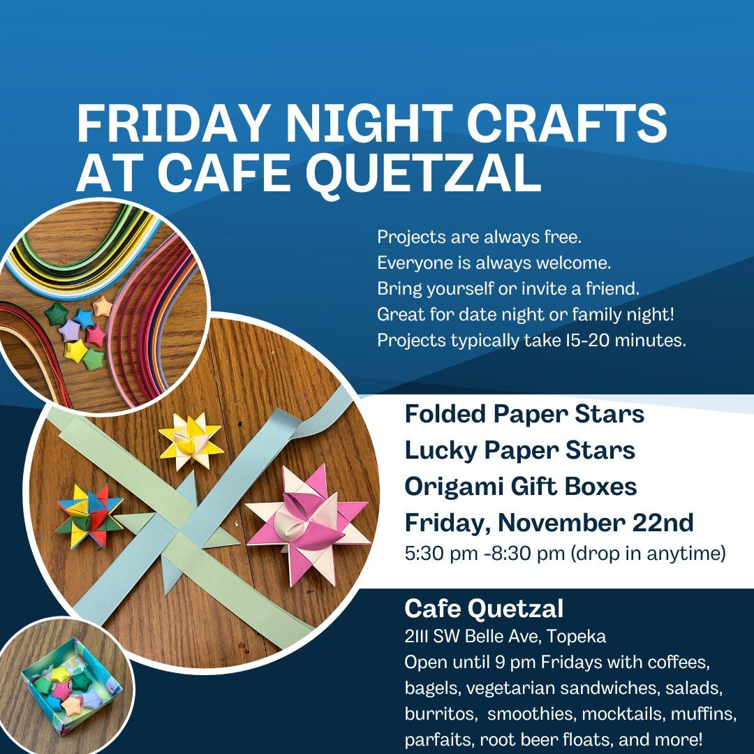 Friday Craft - Folded Paper Stars, Lucky Paper Stars, Origami Gift Boxes