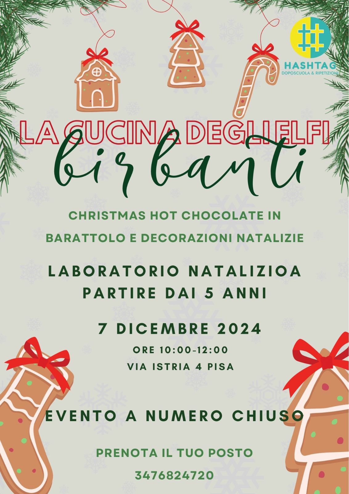 \ud83c\udf84 LABORATORIO DI NATALE \u201cLa cucina degli elfi birbanti\u201d \ud83c\udf84