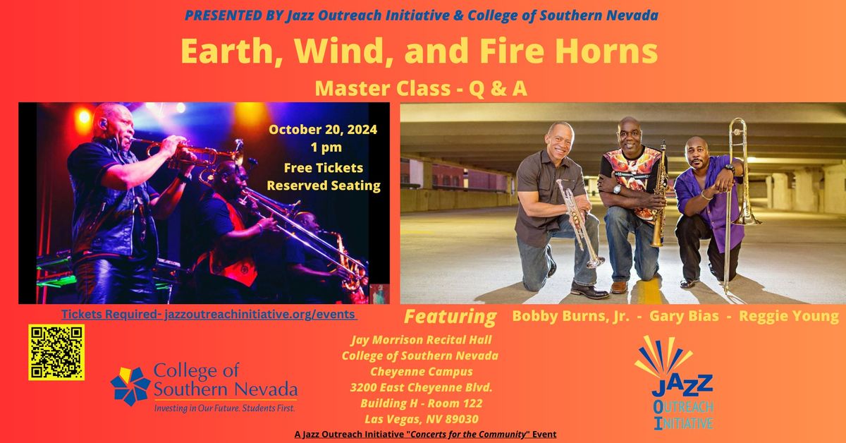 Free Student Masterclass with Earth Wind & Fire Horn Section