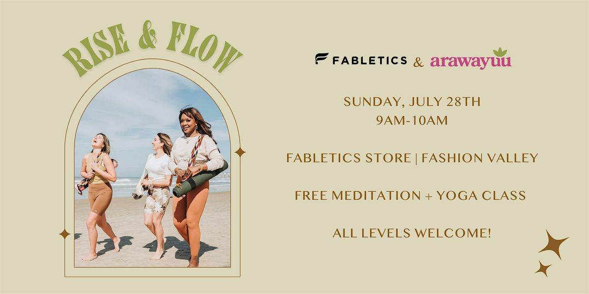 Free Vinyasa yoga flow and intention setting hosted by Fabletics San Diego