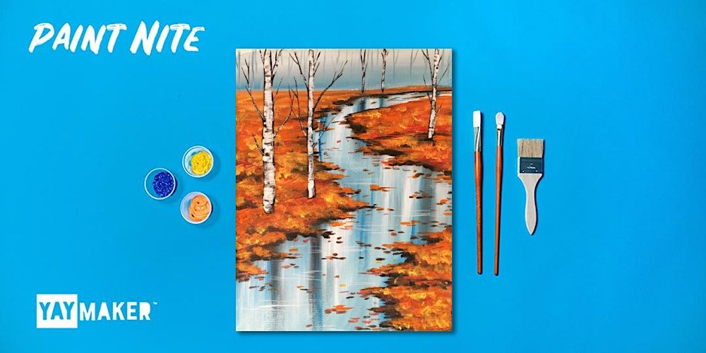 Virtual: Paint Nite: Rainy Autumn