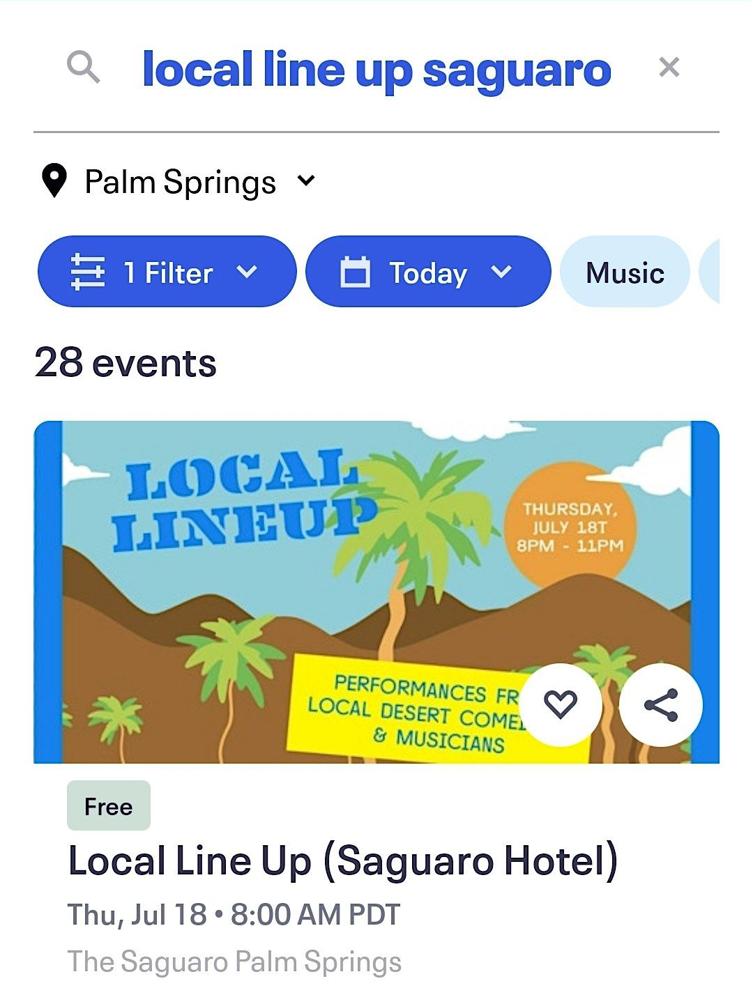 Copy of FREE ENTRY Local Line Up (Saguaro Hotel)