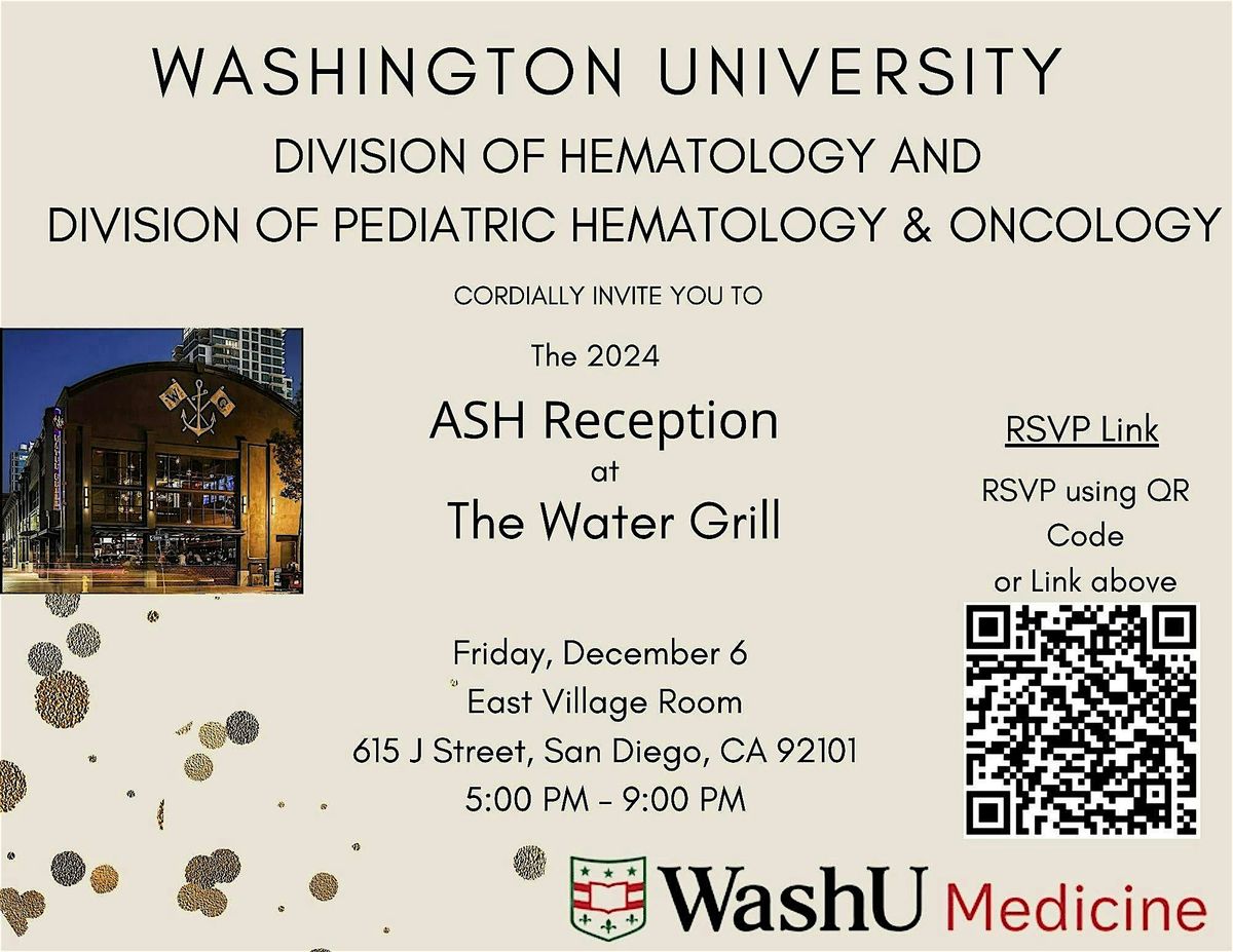 WashU Hematology ASH Reception