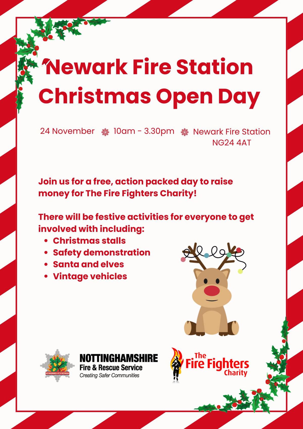 Newark Fire Station Open Day, with a Christmas theme.