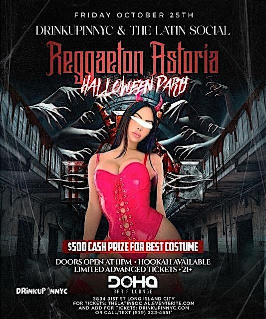 Fri, 10\/25 - Reggaeton Astoria Halloween Party at Doha Bar Lounge