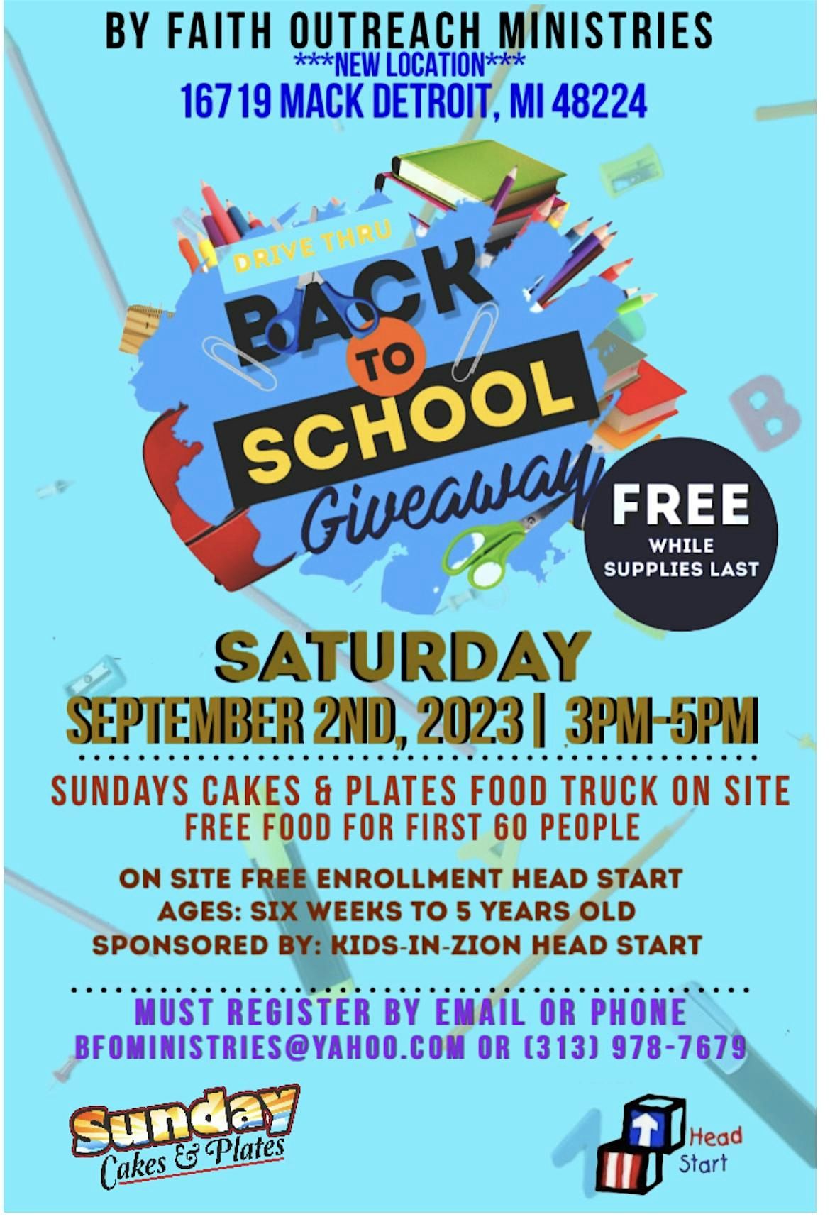 Copy of Drive Thru Free Back 2 School Giveaway