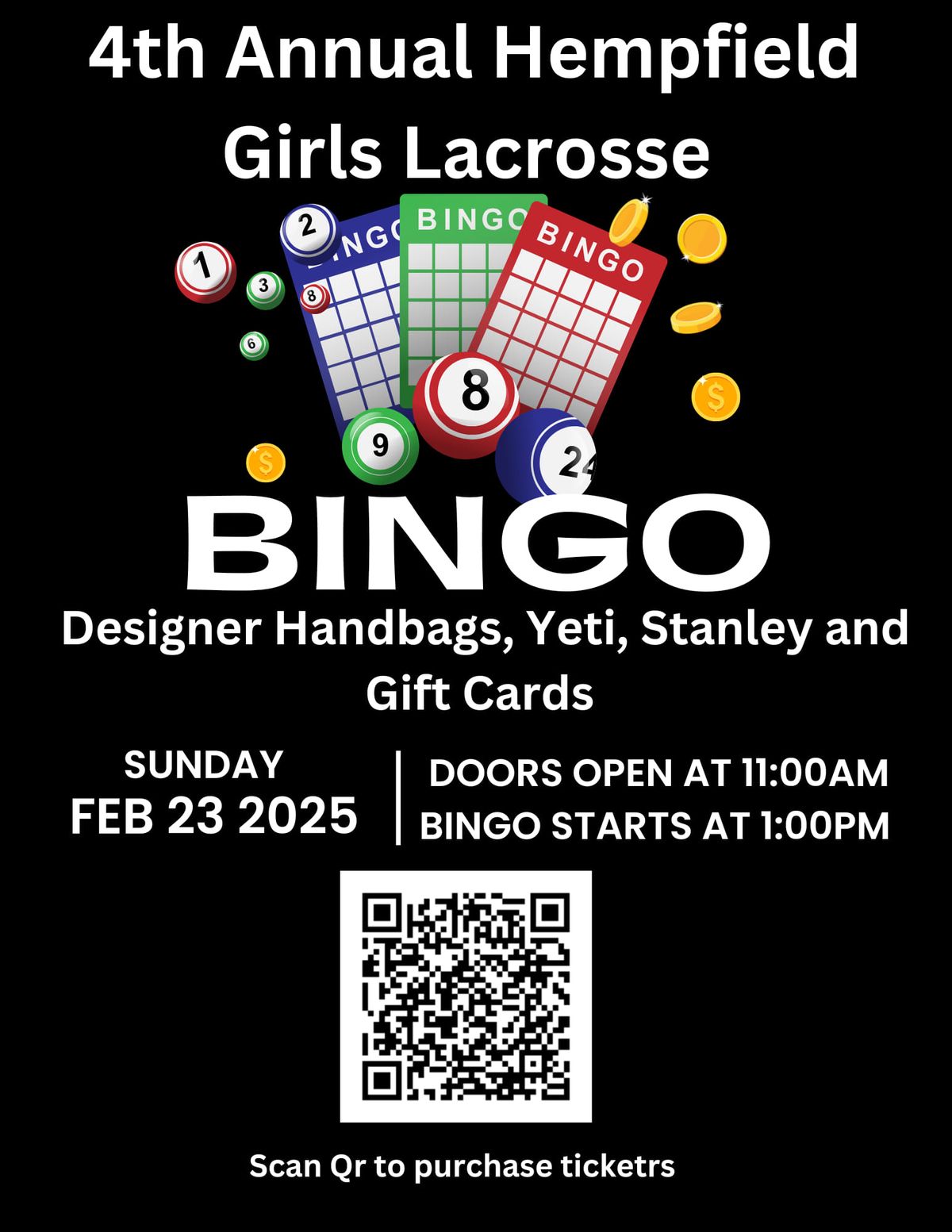 4th Annual Hempfield Girls Lacrosse Bingo