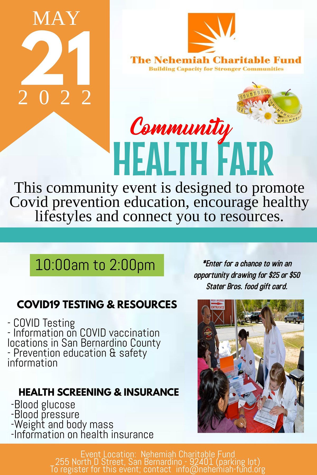 COMMUNITY HEALTH FAIR EVENT, Nehemiah Charitable Fund, San Bernardino