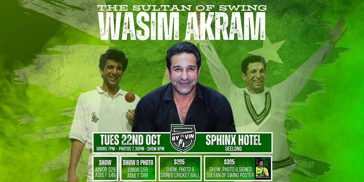 The Sultan of Swing - Wasim Akram LIVE in Geelong!