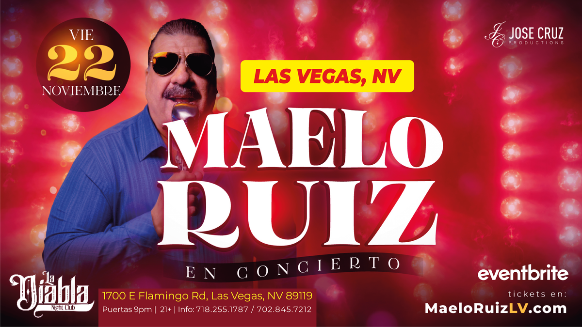 Concierto de salsa con Maelo Ruiz en LAS VEGAS, NV  | Noviembre 22 2024