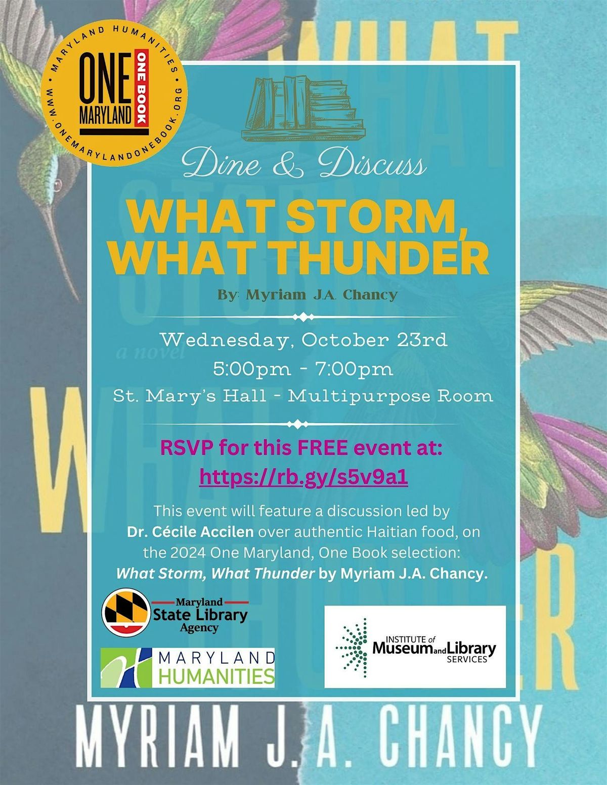 Dine & Discuss "What Storm, What Thunder"