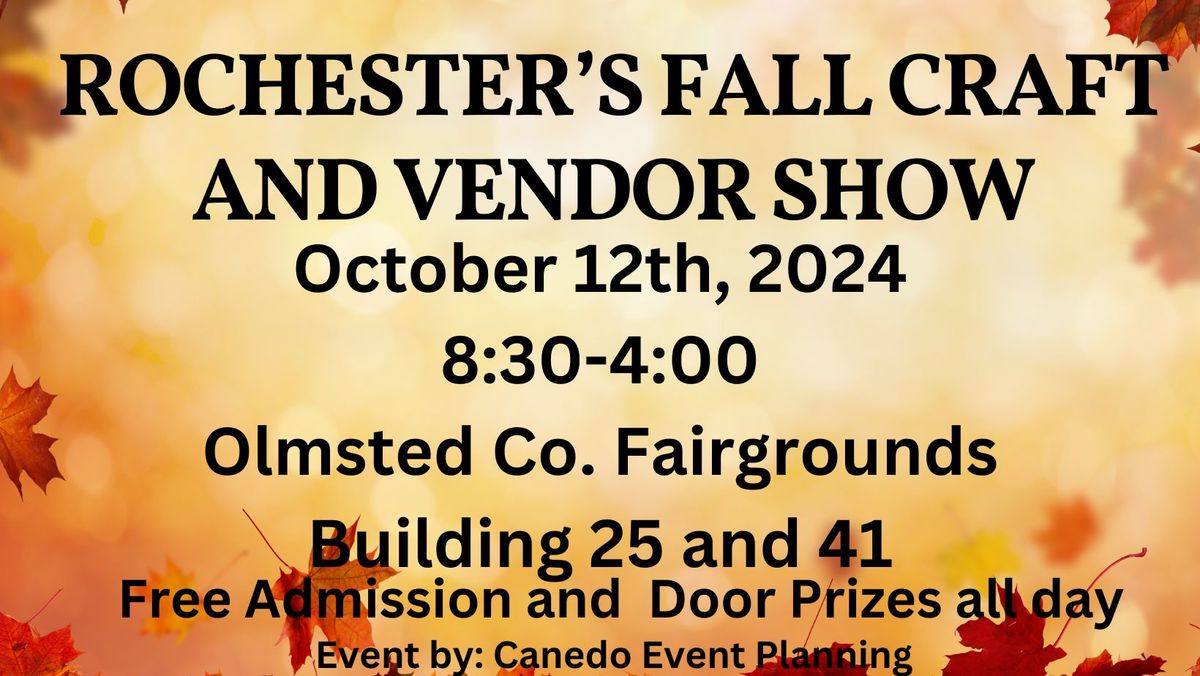 Rochester Fall Craft and Vendor Shopping 