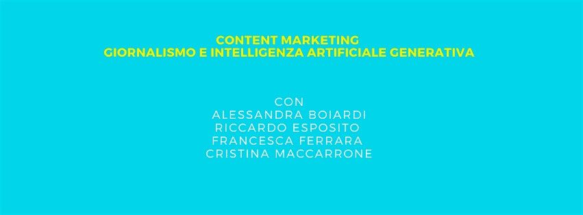 Content marketing, giornalismo e Intelligenza Artificiale generativa -