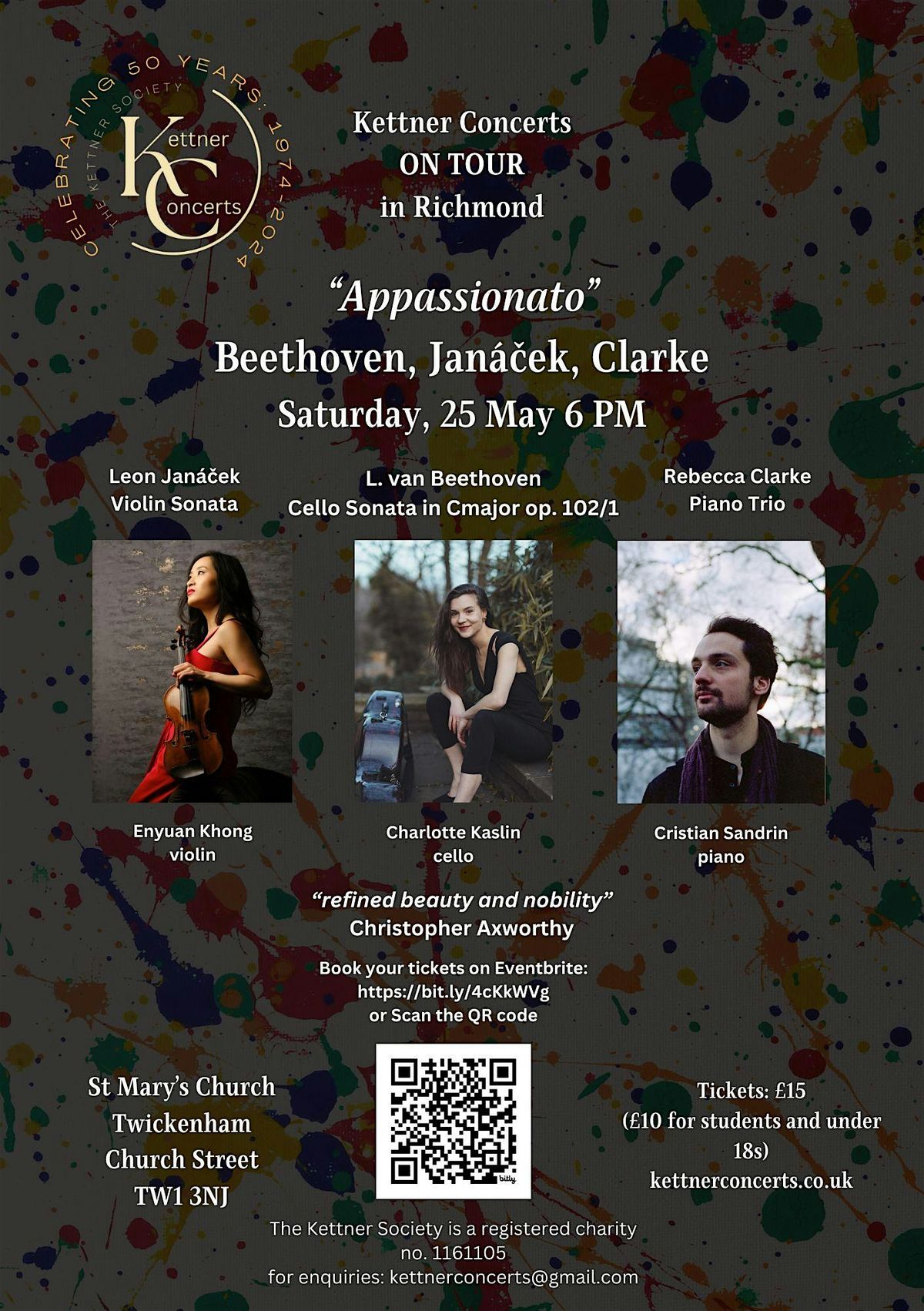 On Tour Twickenham: "Appassionato": Beethoven, Clarke, Janacek