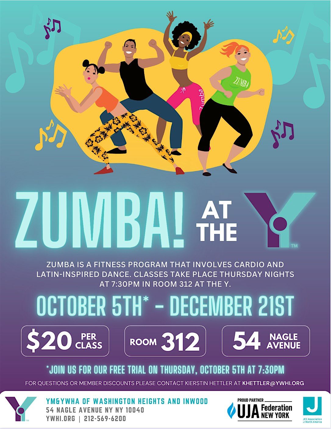 Zumba at the Y! Spring Series, 54 Nagle Ave, New York, 9 May to 1 August