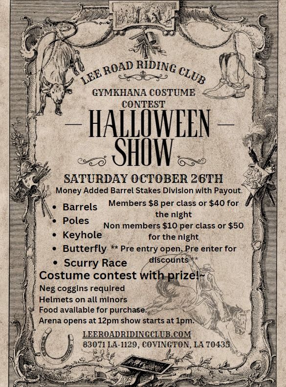 LLRC October Show and Costume Contest! 