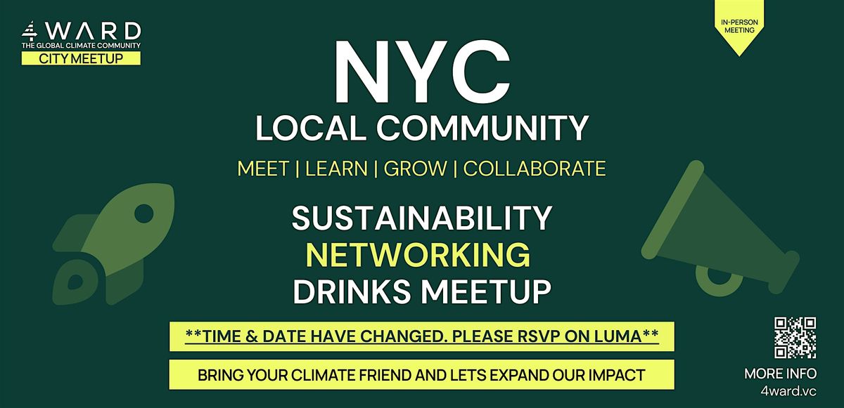 4WARD Global Climate & Sustainability Networking Meetups NYC