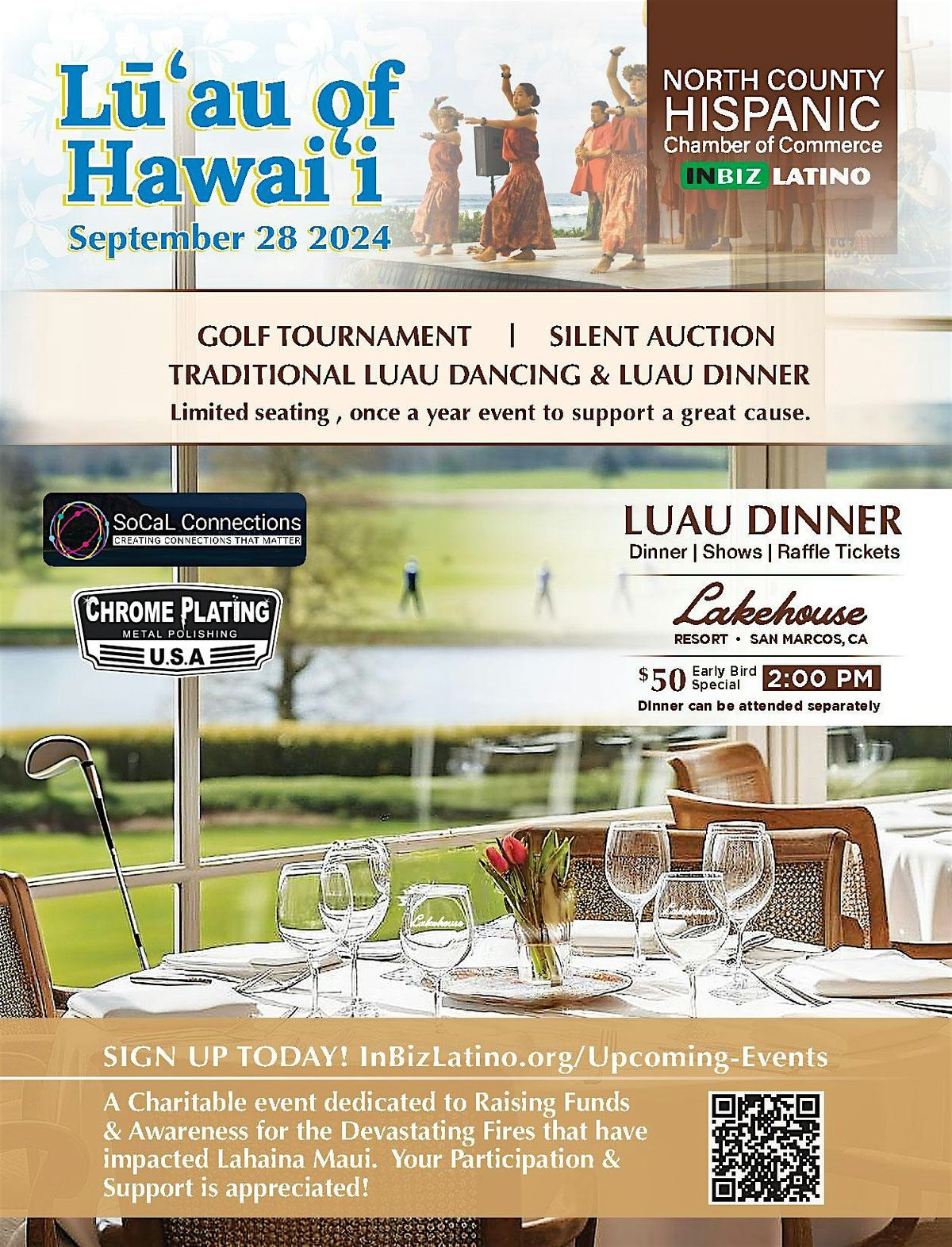 LUAU DINNER \/ SHOWS\/ SILENT AUCTION