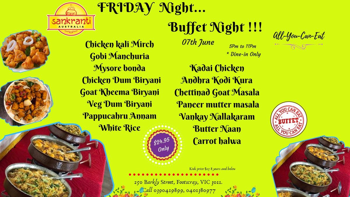 Sankranti Australia's Special Friday Night Buffet