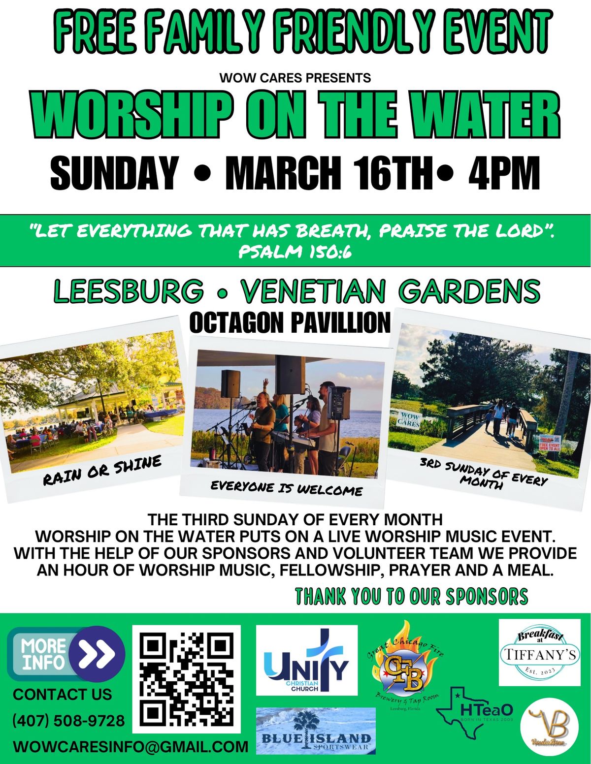 March Worship On the Water \u2022 monthly event 