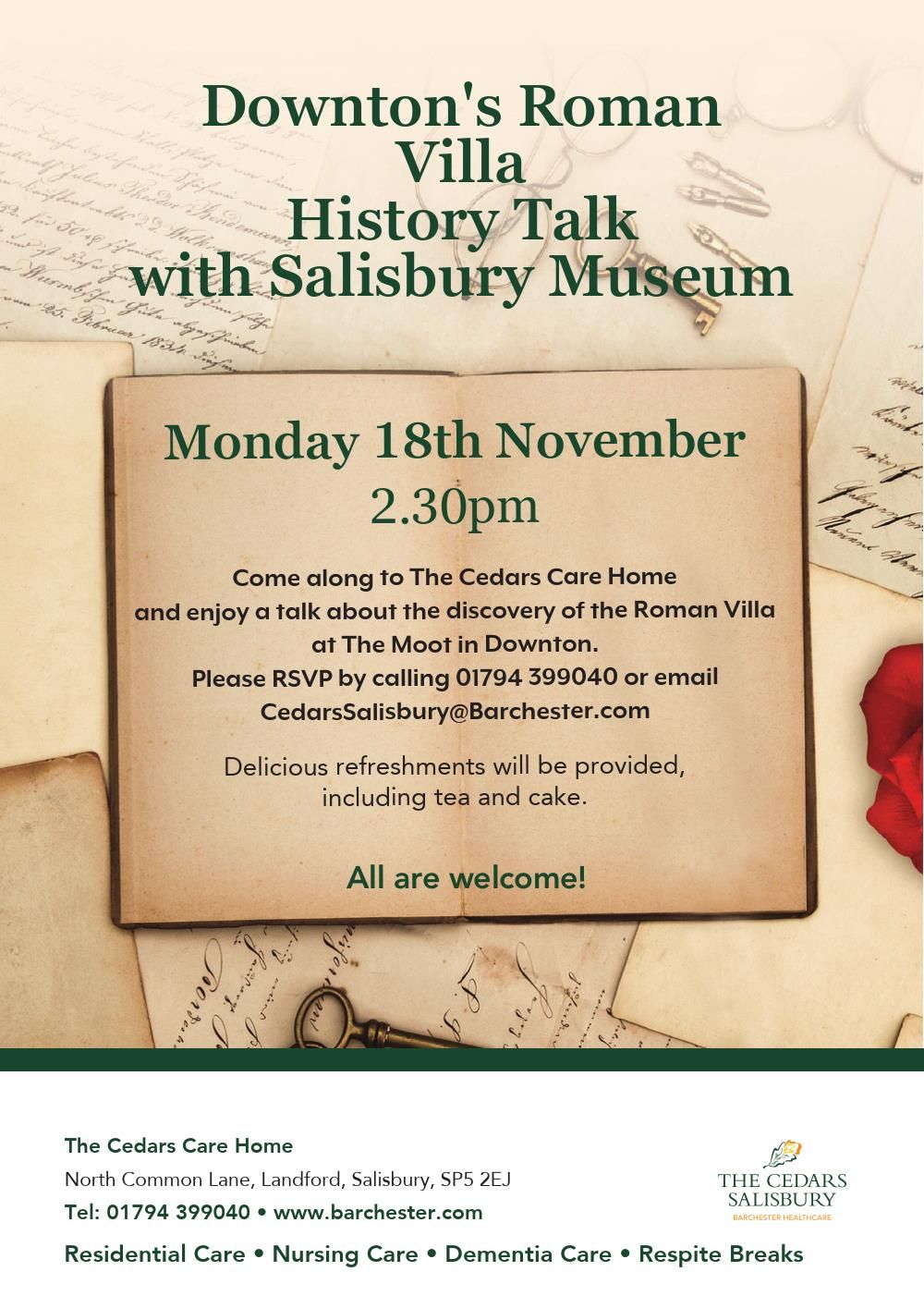 Downton's Roman Villa History Talk with Salisbury Museum