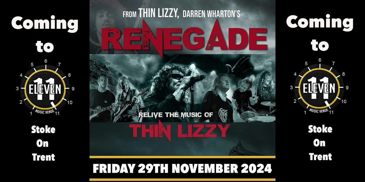 Darren Whartons RENEGADE\/THIN LIZZY \/ live Eleven Stoke