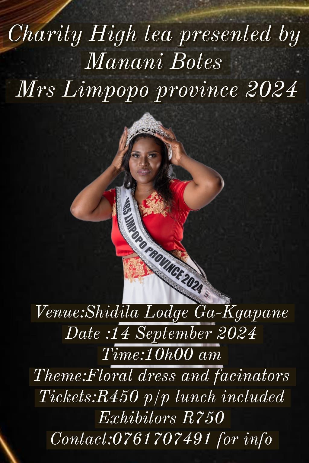 Mrs Limpopo Province charity high tea  