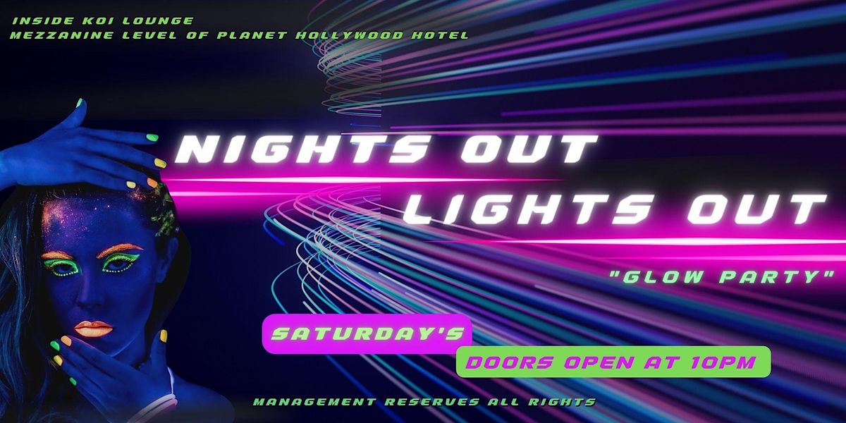 Saturday Night Open Bar \/ BOTTOMLESS BOTTLES Glow Party from Heart of Strip