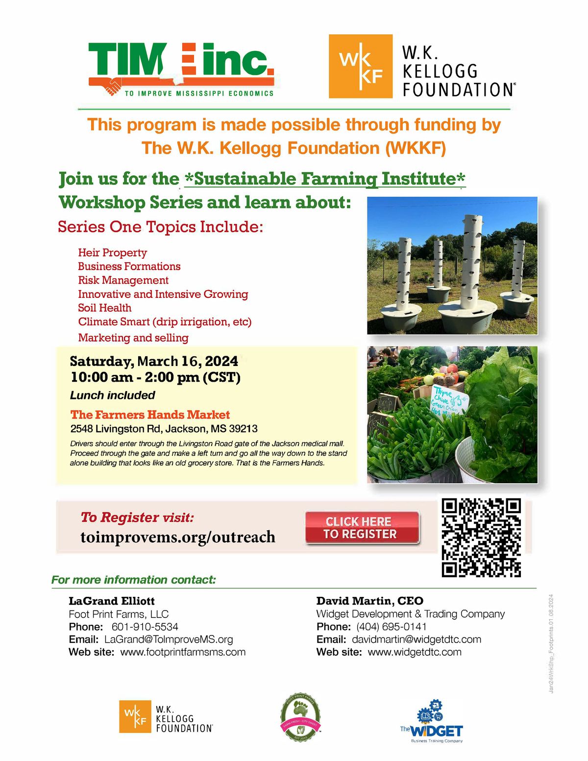 Sustainable Farming Institute Workshop- May 18