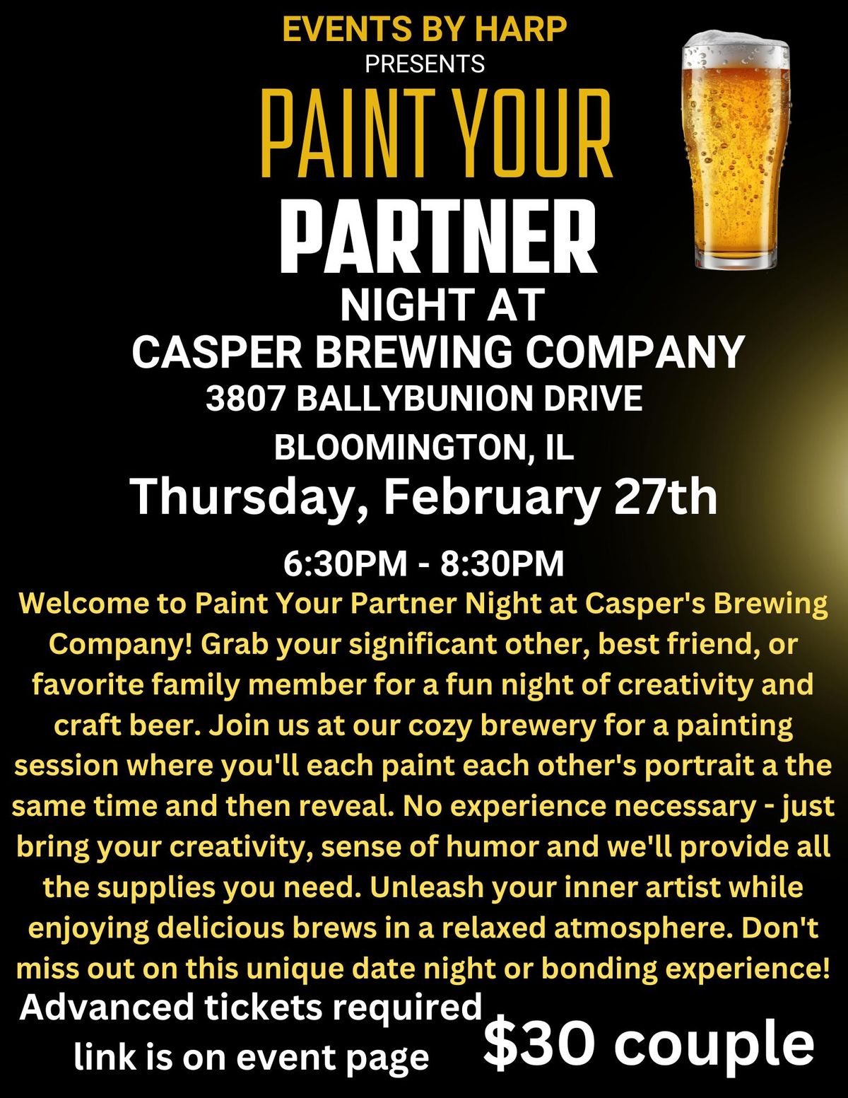 Paint your Partner Night at Casper Brewing Company