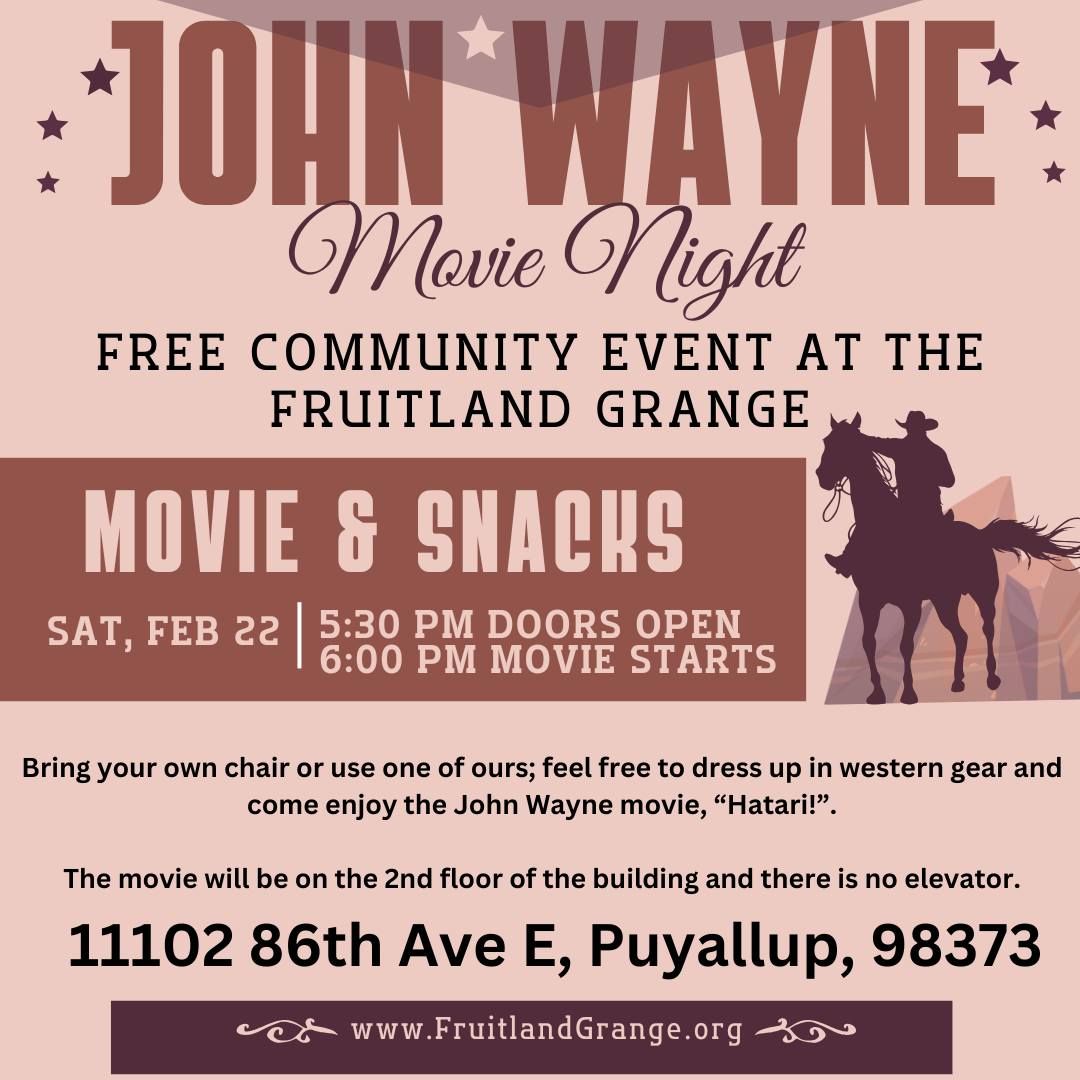 John Wayne Movie Night (Free)