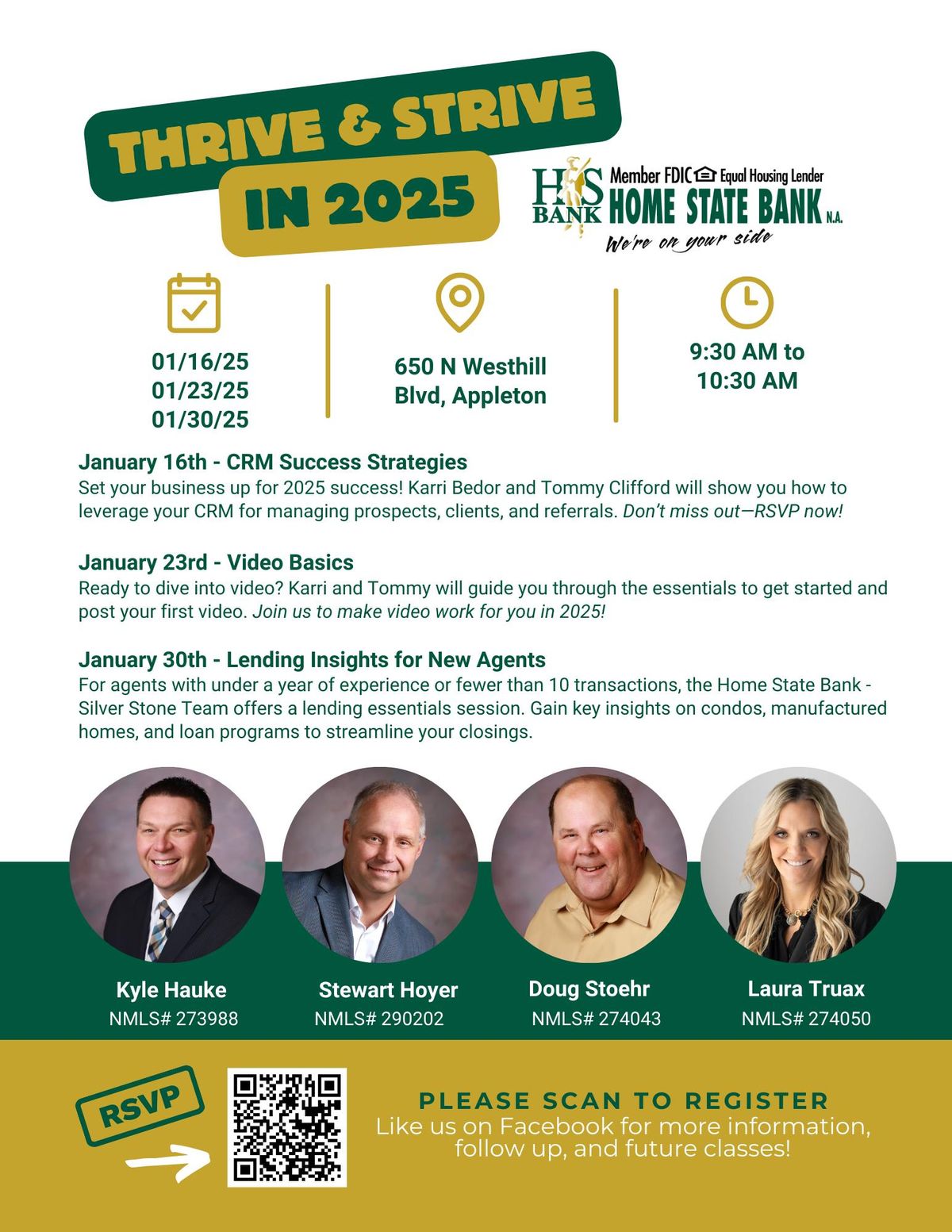 THRIVE AND STRIVE IN 2025!  3 Great Opportunities to kick off your 2025 business!