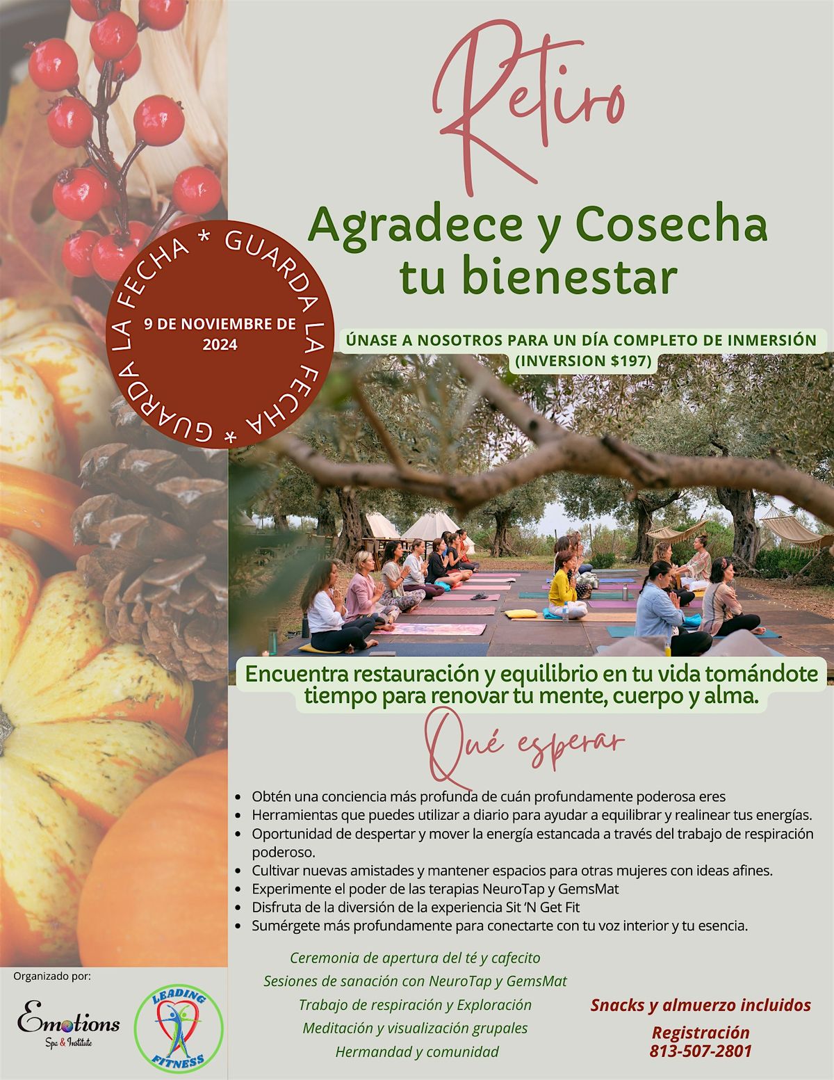 Retiro - Agradece y Cosecha tu Bienestar