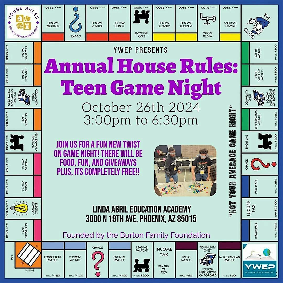 "House Rules" Teen Game Night