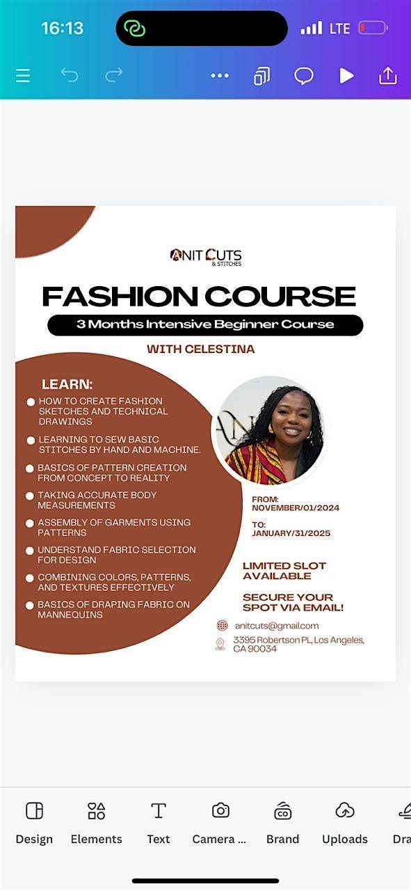 3-Month Intensive Beginner Fashion Design Course