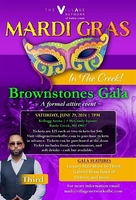 Mardi Gras in the Creek Brownstones Gala