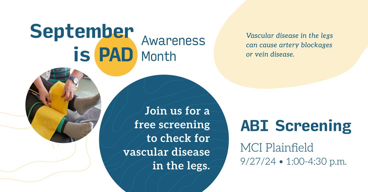 MCI Plainfield: Free ABI Screening