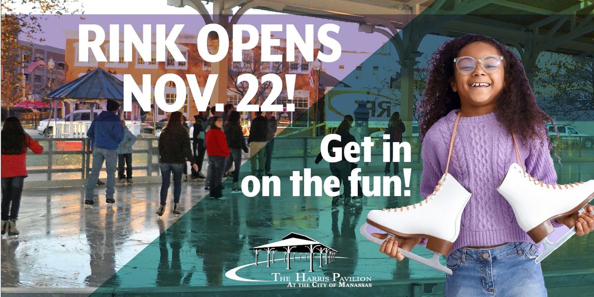 Opening Day at Harris Pavilion Ice Rink! (weather permitting)