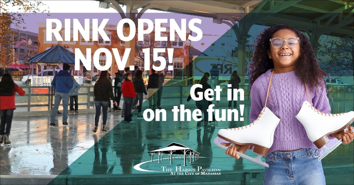 Opening Day at Harris Pavilion Ice Rink! (weather permitting)