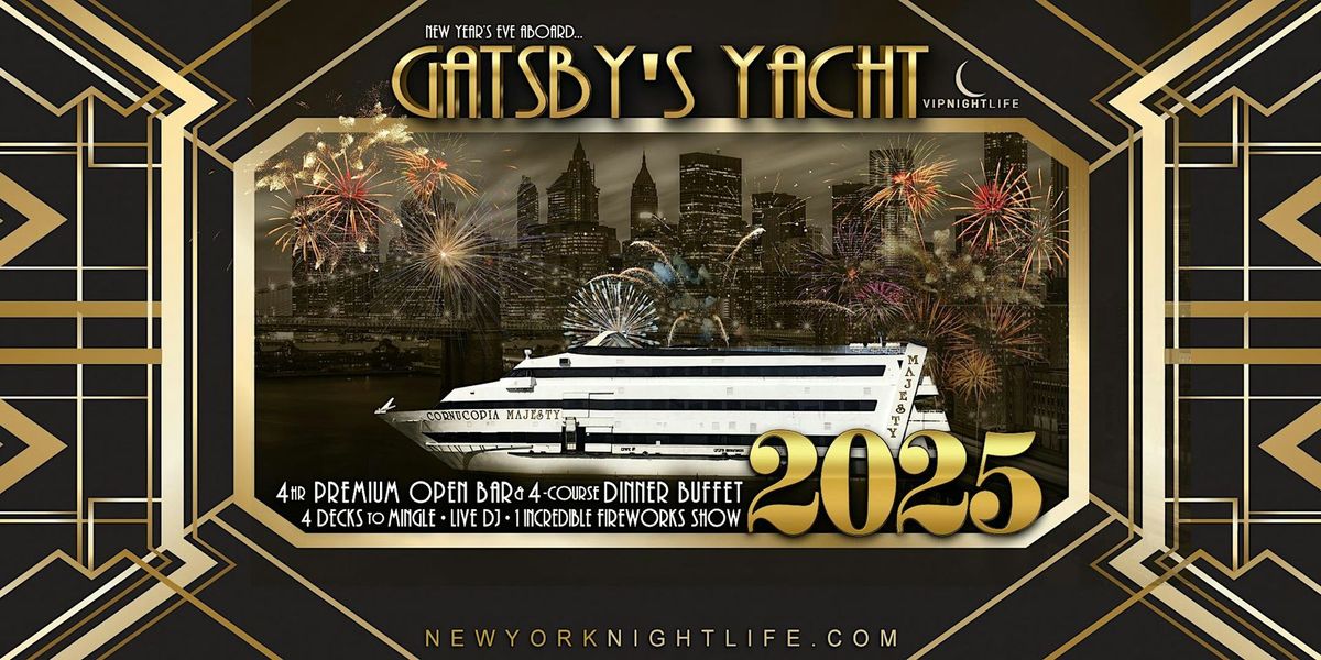 New York New Year's Eve 2025 - Gatsby's Fireworks Yacht Party