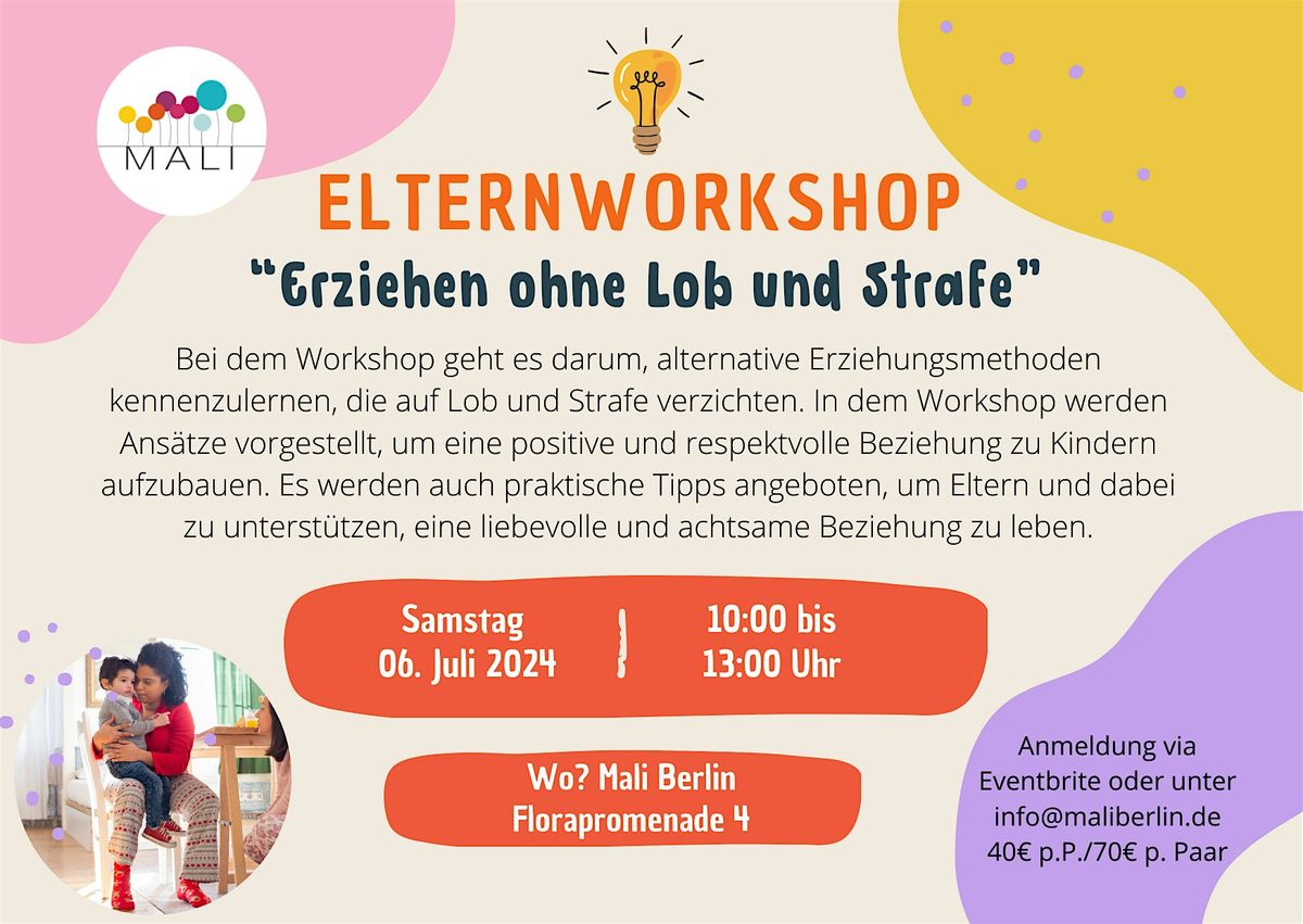 Elternworkshop - "Erziehen ohne Lob und Strafe"